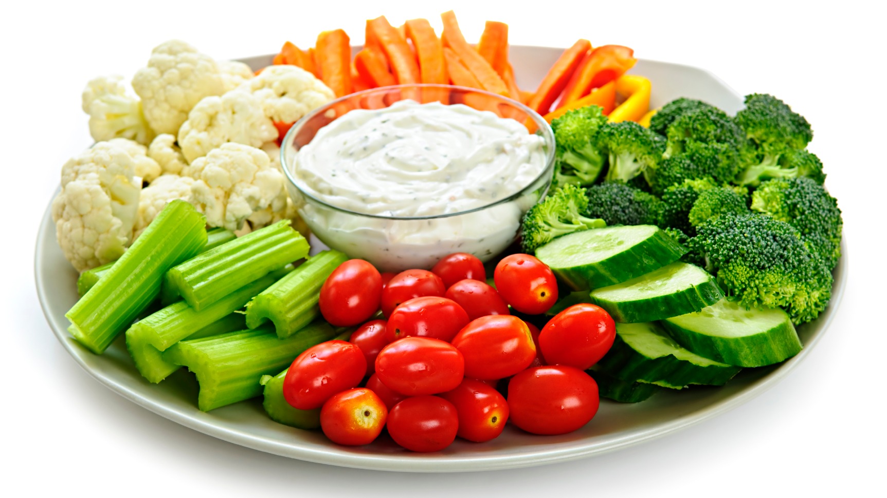 crudités avec trempette dijonnaise