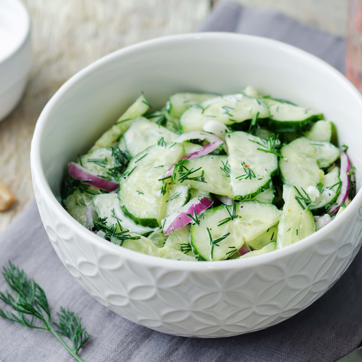 Entrée: salade de concombre